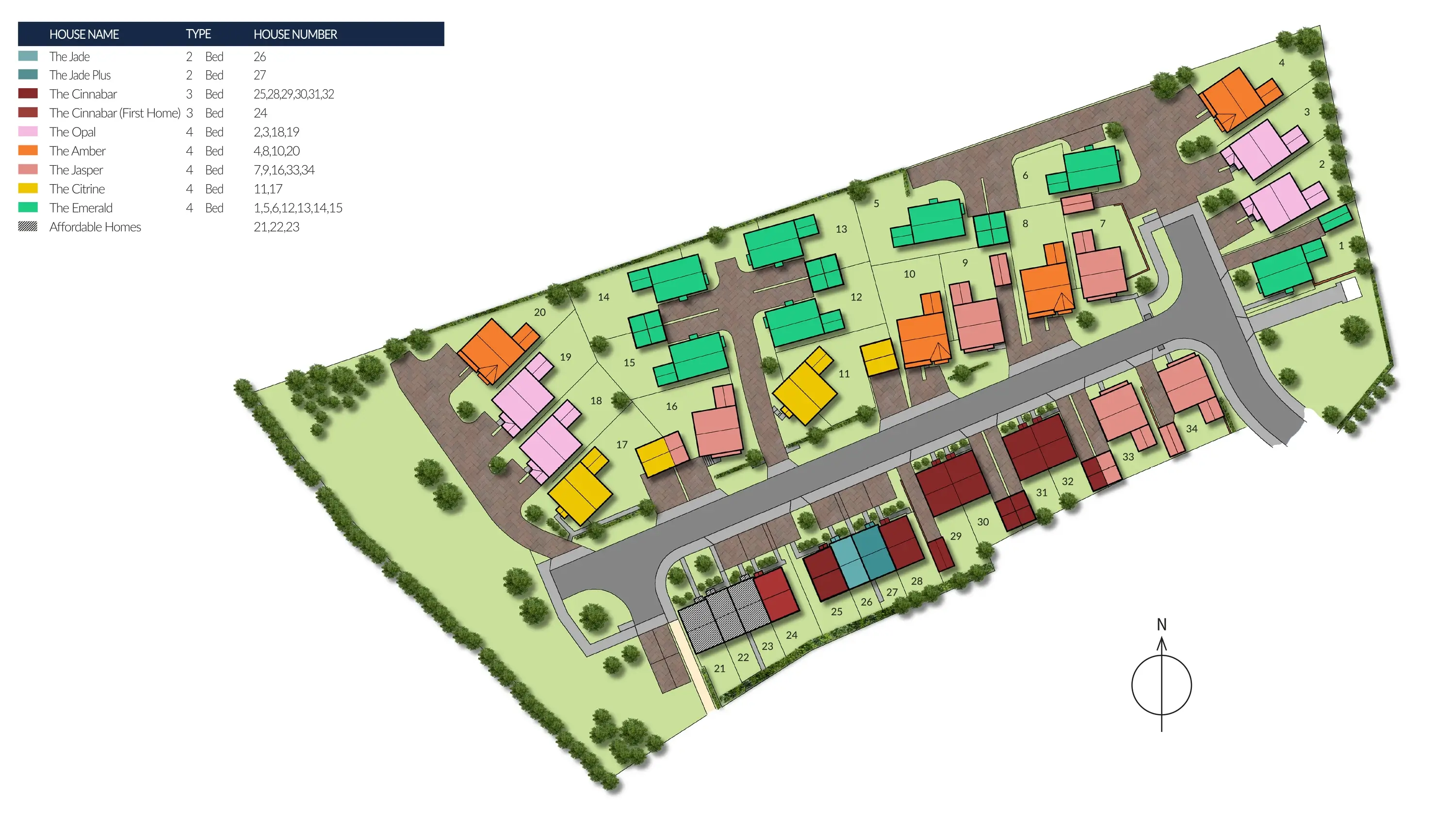 Saxon Park Site Map - Cyden Homes